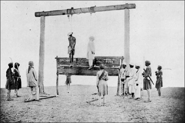 The First Freedom Struggle of India in 1857 - two hanged by British
