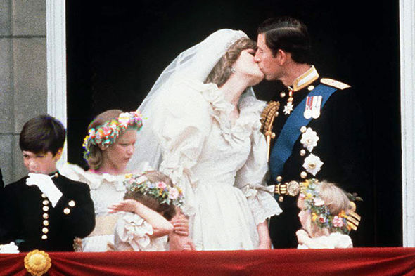 Princess Diana as a bride in 1981